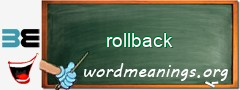 WordMeaning blackboard for rollback